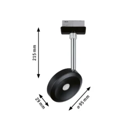 Paulmann URail foco LED Discus negro, atenuable