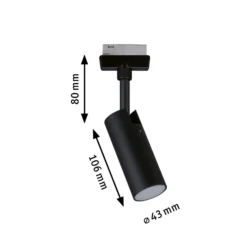 Paulmann URail foco LED Tubo negro 3.000 K