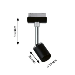 Paulmann URail foco Pure II atenuable, negro mate