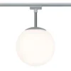 Paulmann URail Globe globo cromo, vidrio opalino
