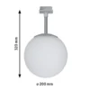 Paulmann URail Globe globo cromo, vidrio opalino