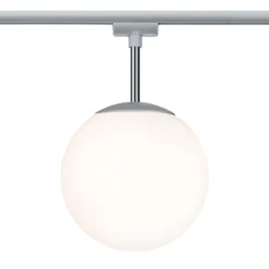 Paulmann URail Globe globo cromo, vidrio opalino