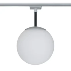 Paulmann URail Globe globo cromo, vidrio opalino