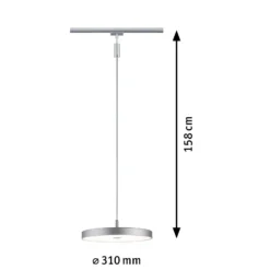 Paulmann URail Hildor colgante LED 3.000K cromo