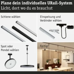 Paulmann URail Hildor foco LED negro 3.000K