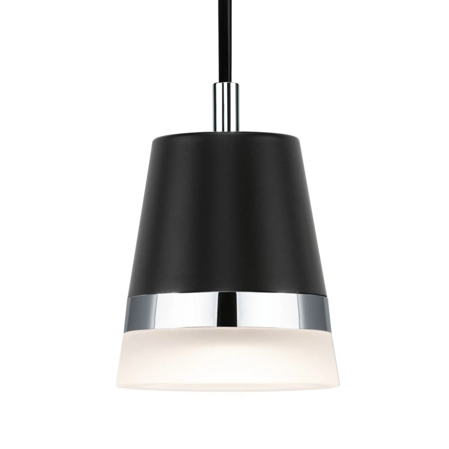Paulmann URail lámpara colgante Cone, negro mate, GU10