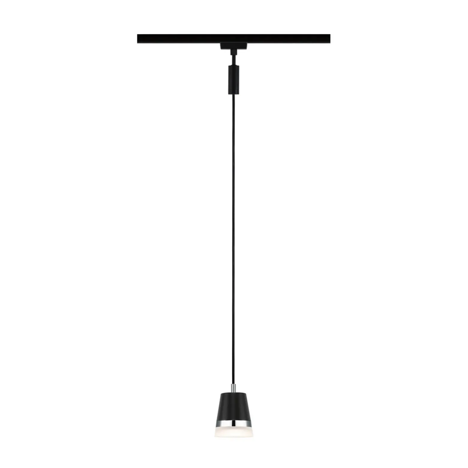 Paulmann URail lámpara colgante Cone, negro mate, GU10