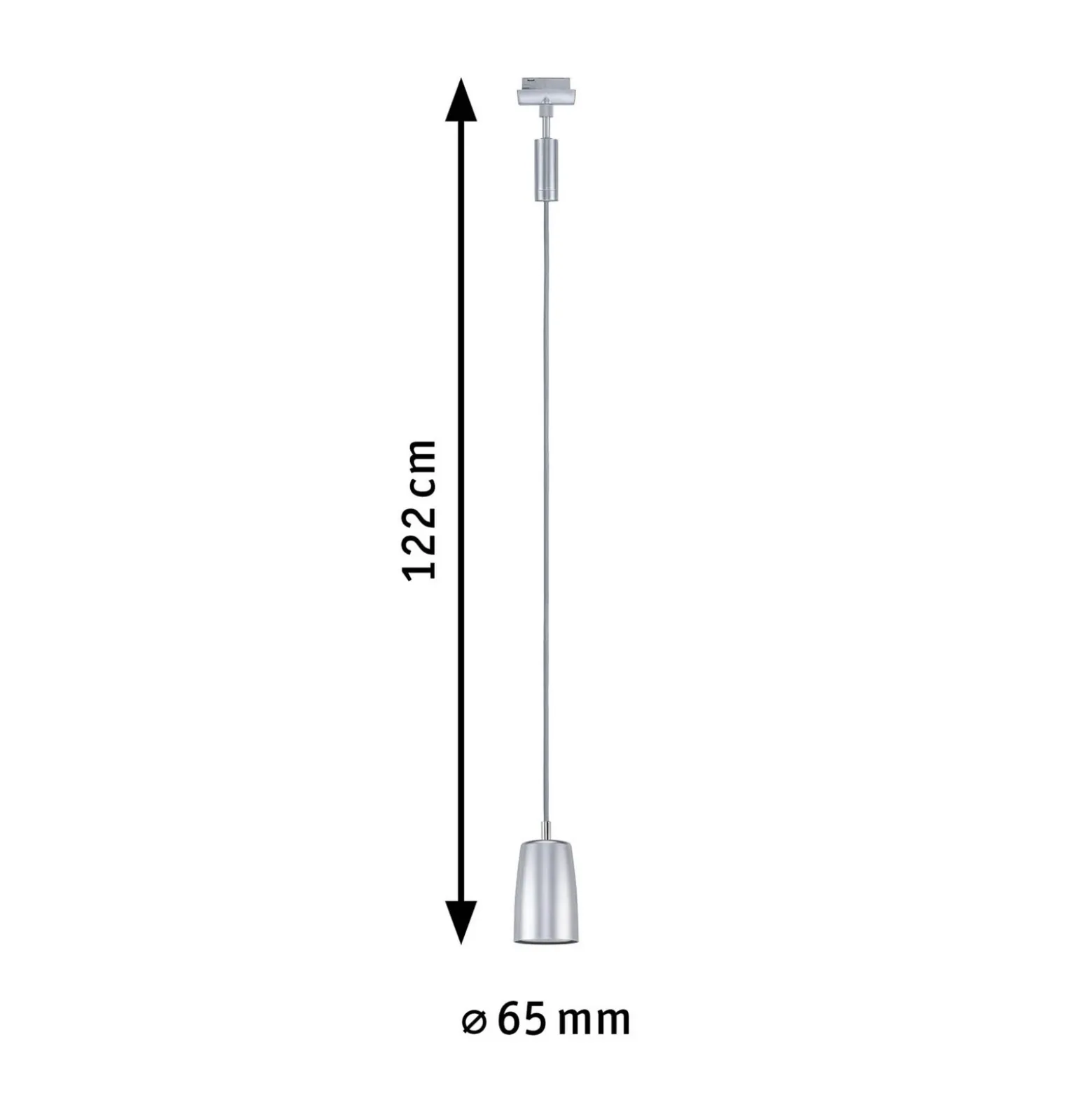 Paulmann URail-lámpara colgante Cover, cromo mate, GU10