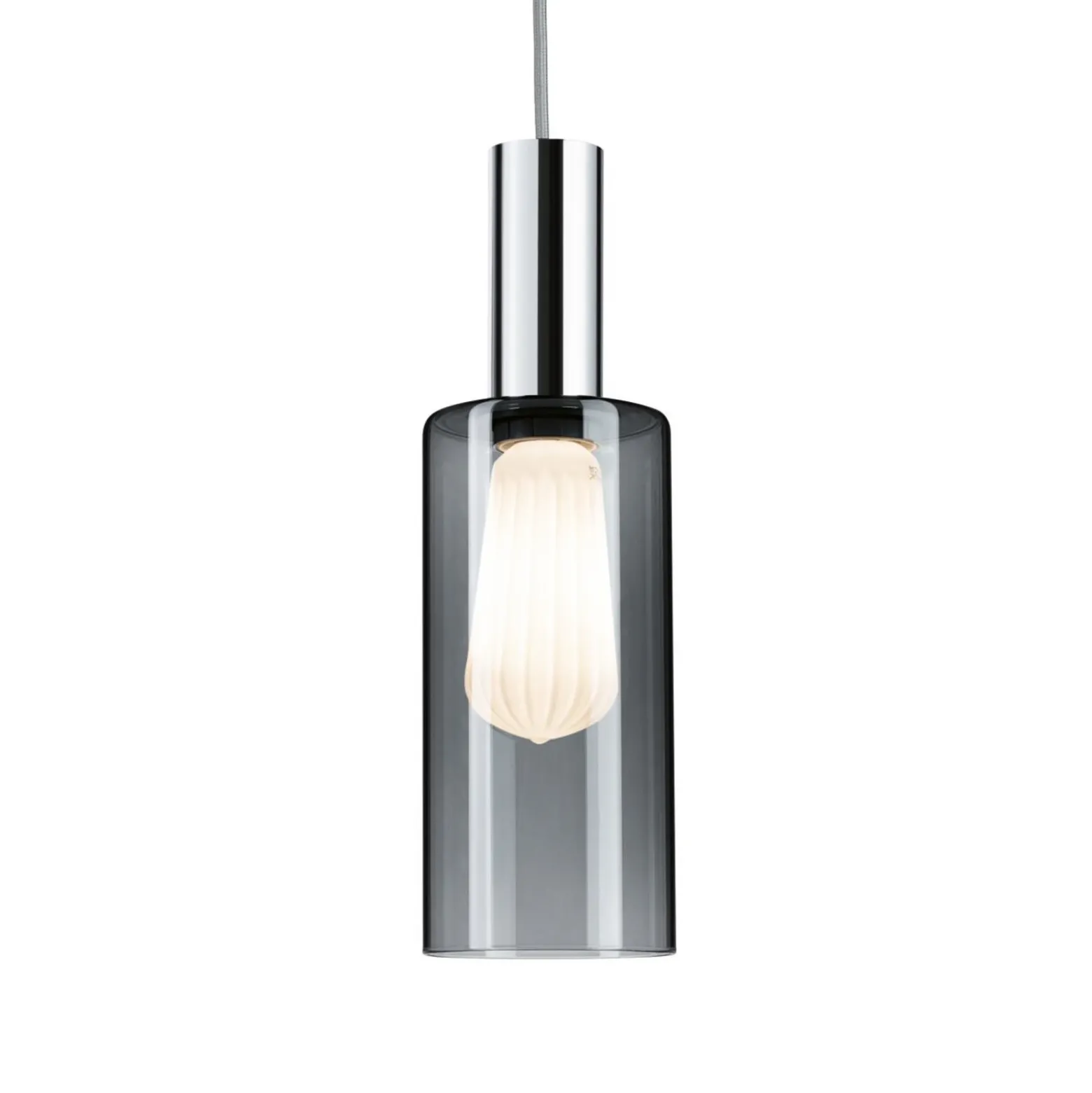 Paulmann URail pantalla Raja 2Easy, cristal ahumado Ø 10 cm