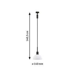 Paulmann URail péndulo Sarrasani negro/opalino