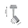 Paulmann URail Pure II foco, cromo mate