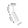Paulmann URail Tubo foco, atenuable en 3 niveles, 3000 K, blanco señal