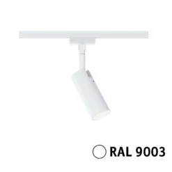 Paulmann URail Tubo foco, atenuable en 3 niveles, 3000 K, blanco señal