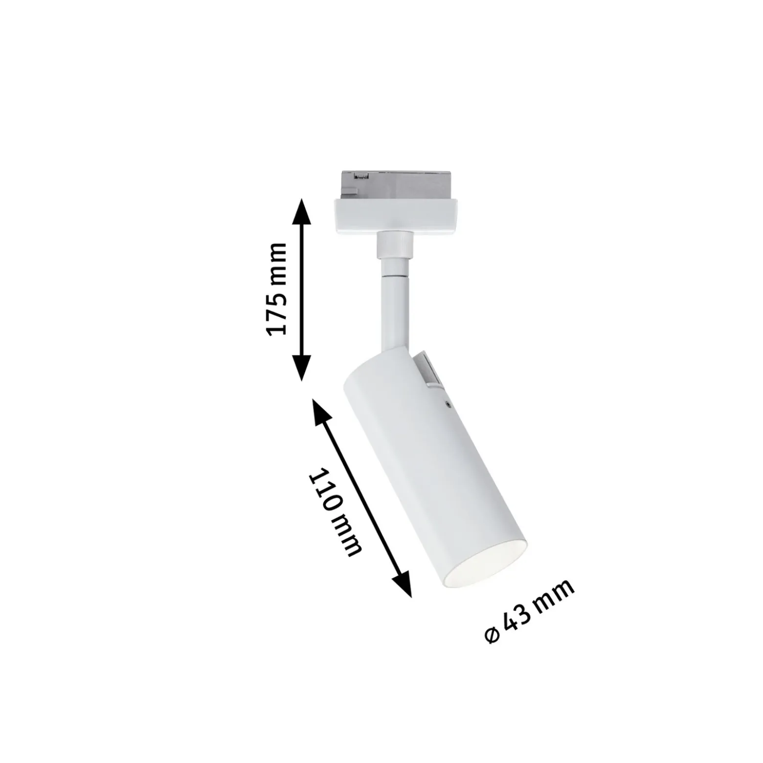 Paulmann URail Tubo foco LED, blanco