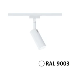 Paulmann URail Tubo Spot, 3 niveles atenuables, 4000 K, blanco señal