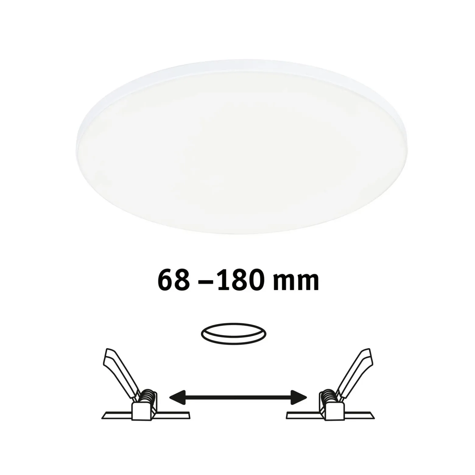 Paulmann Veluna Edge IP44 4.000K atenuador Ø 20cm