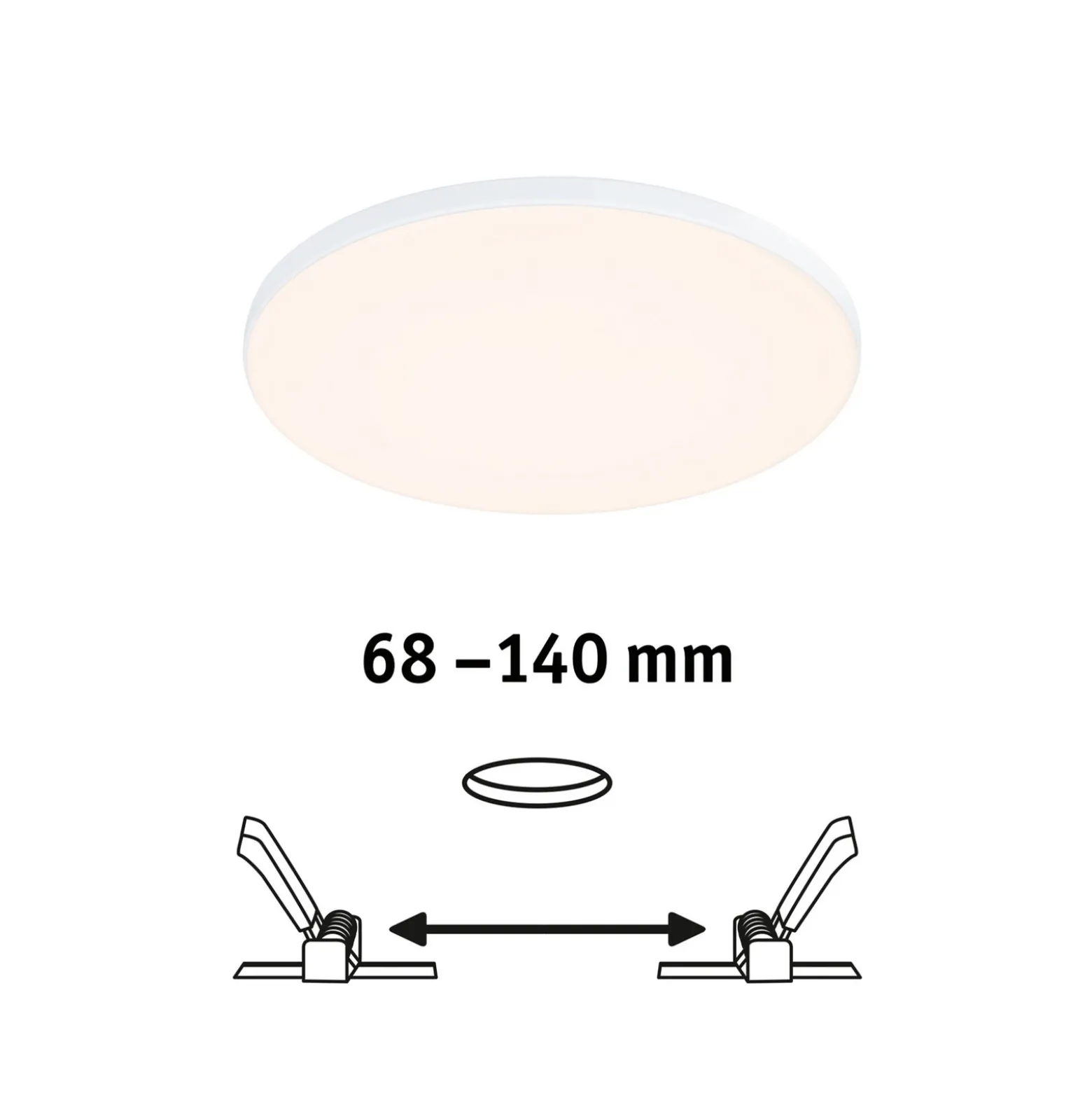 Paulmann Veluna Edge IP44 3.000K atenuador Ø 16cm