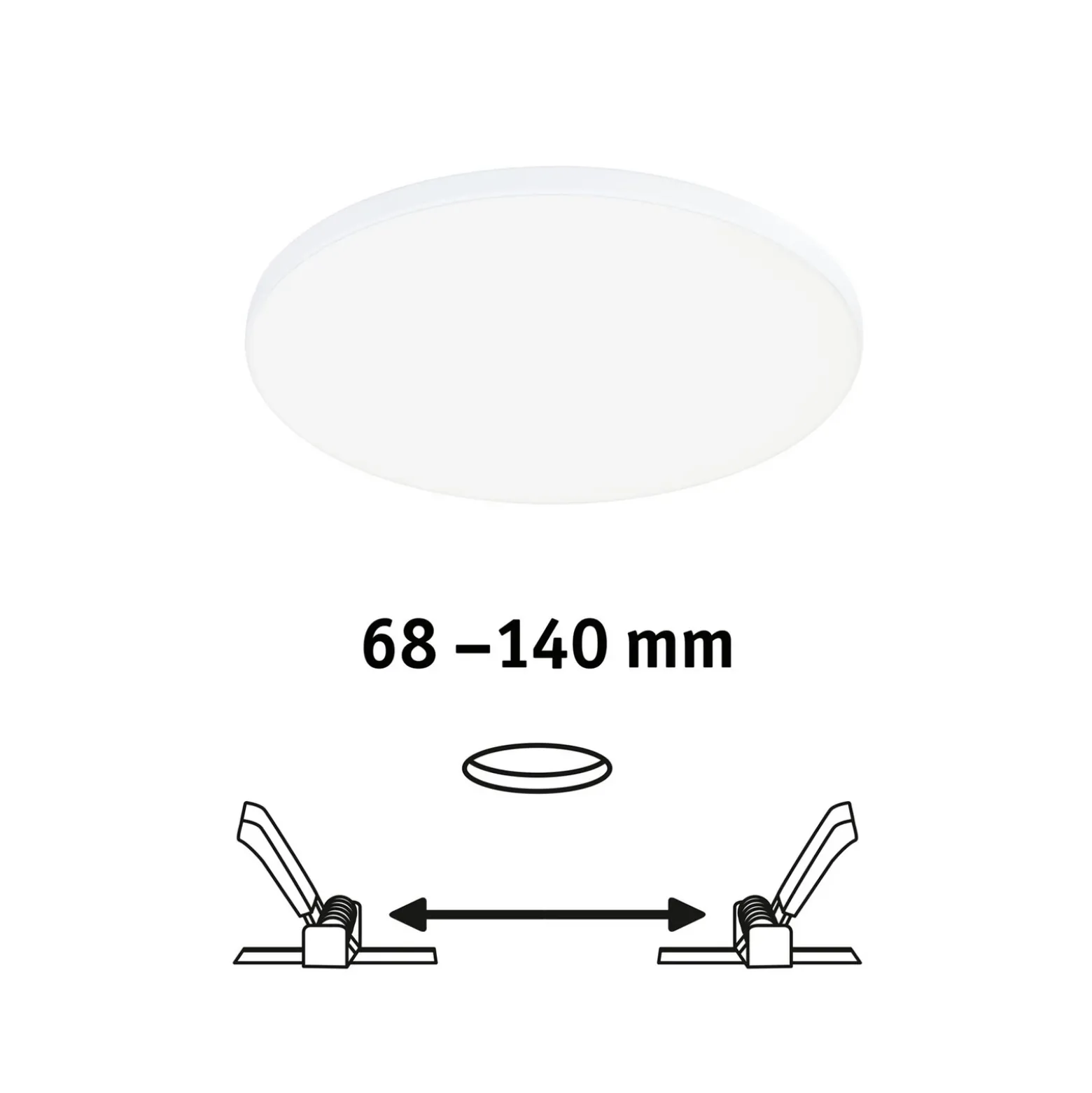 Paulmann Veluna Edge IP44 4.000K atenuador Ø 16cm