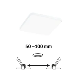 Paulmann Veluna Edge LED empotrable IP44 4000K 12x12cm