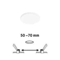 Paulmann Veluna Edge LED empotrable IP44 4.000K Ø 9cm