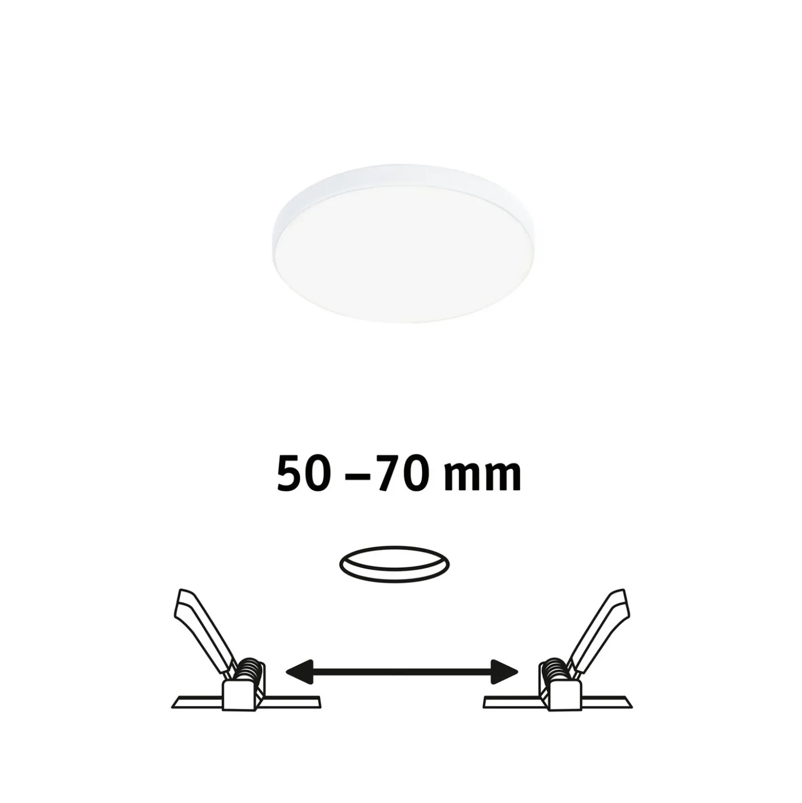 Paulmann Veluna Edge LED empotrable IP44 4.000K Ø 9cm
