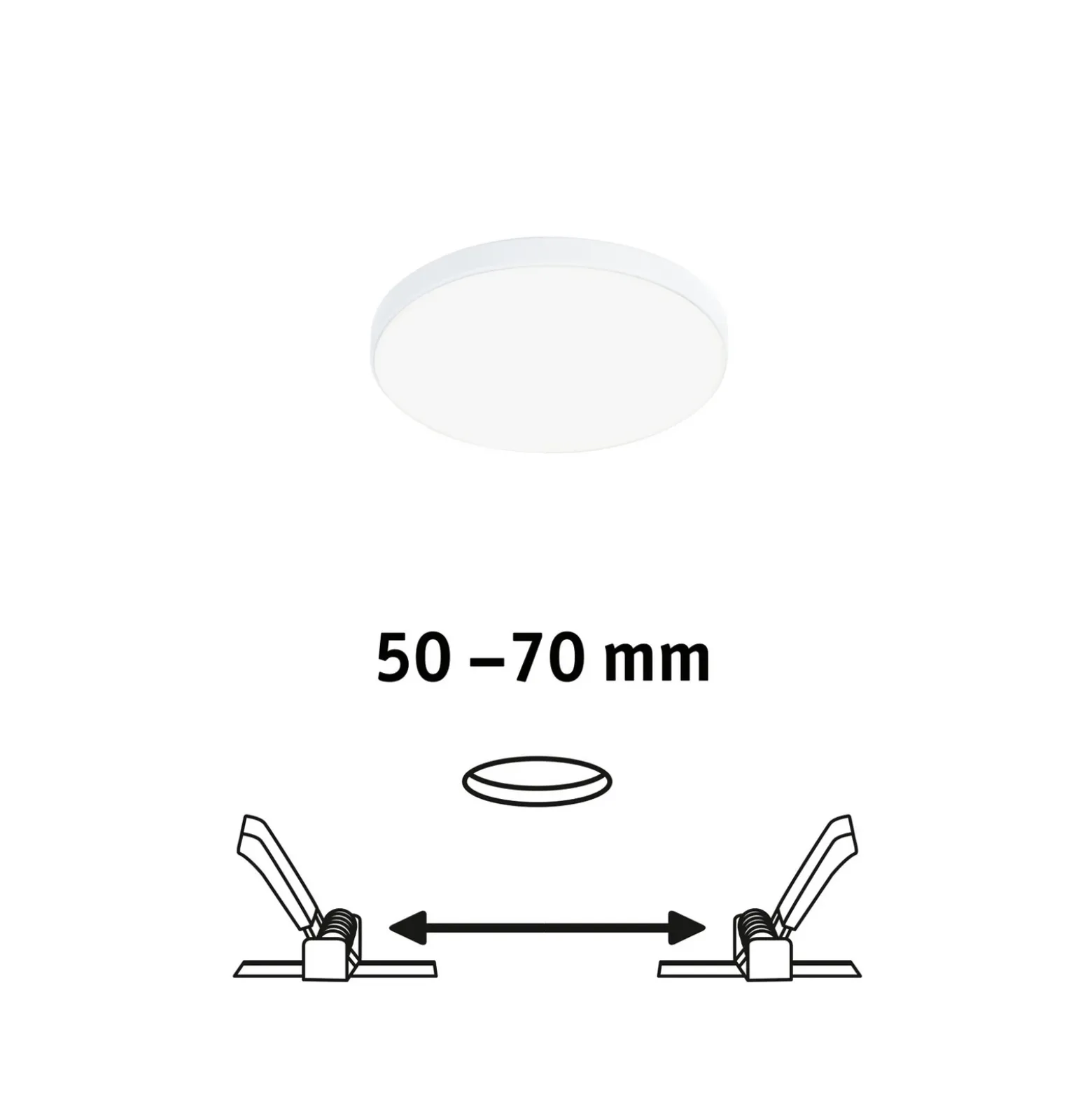 Paulmann Veluna Edge LED empotrable IP44 4.000K Ø 9cm