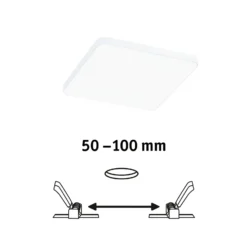 Paulmann Veluna Edge LED empotrable IP44 3000K 12x12cm