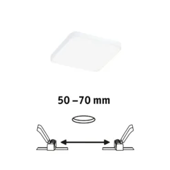 Paulmann Veluna Edge LED empotrable IP44 4000K 9x9cm