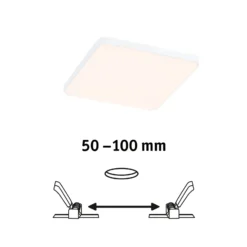 Paulmann Veluna Edge LED empotrable IP44 3000K 12x12cm