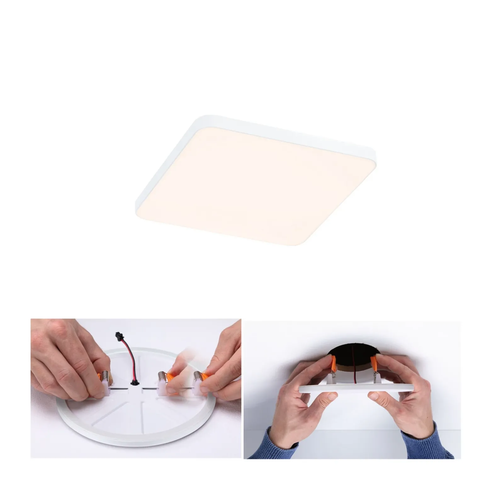 Paulmann Veluna Edge LED empotrable IP44 3000K 12x12cm