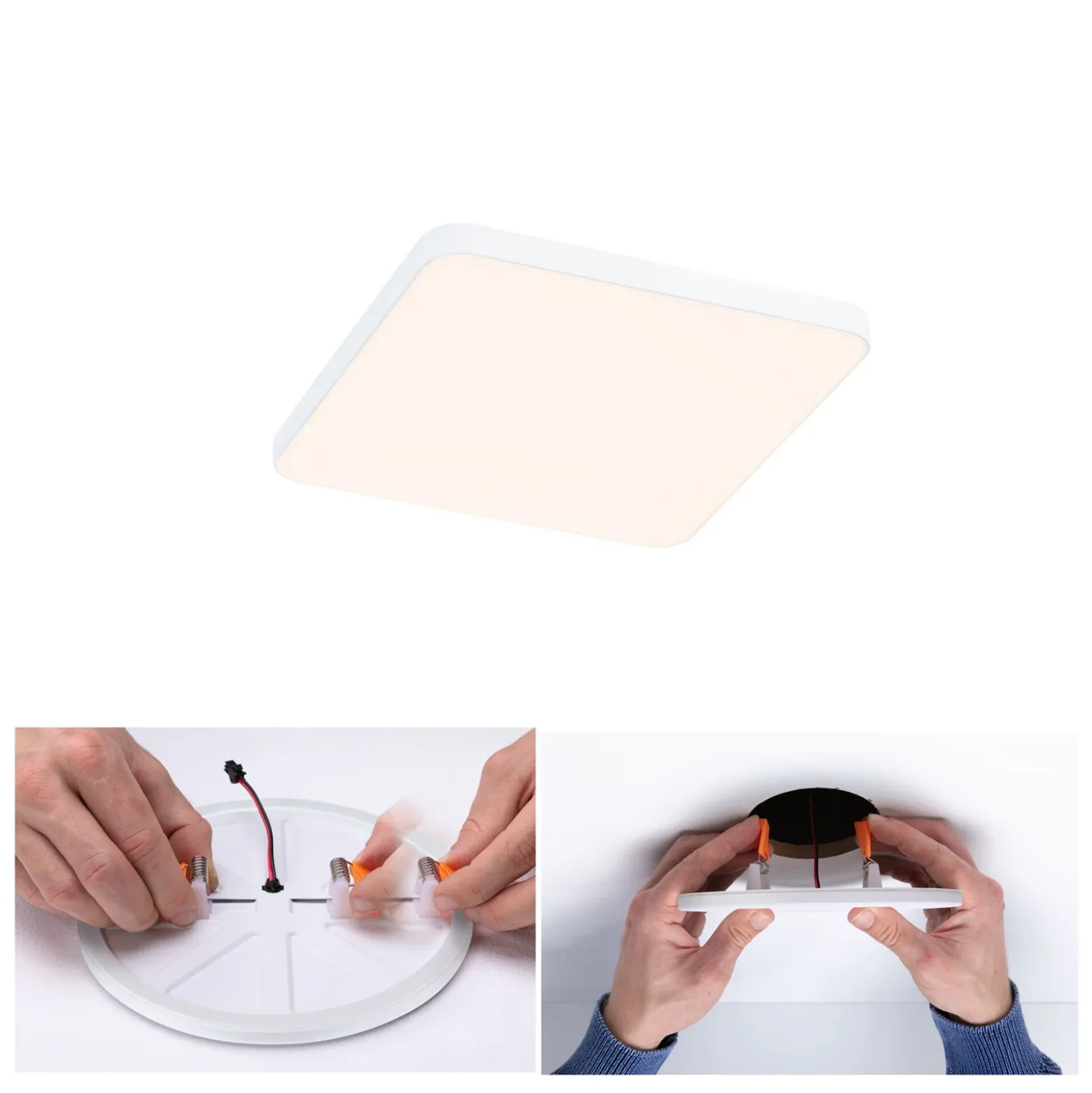 Paulmann Veluna Edge LED empotrable IP44 3000K 12x12cm