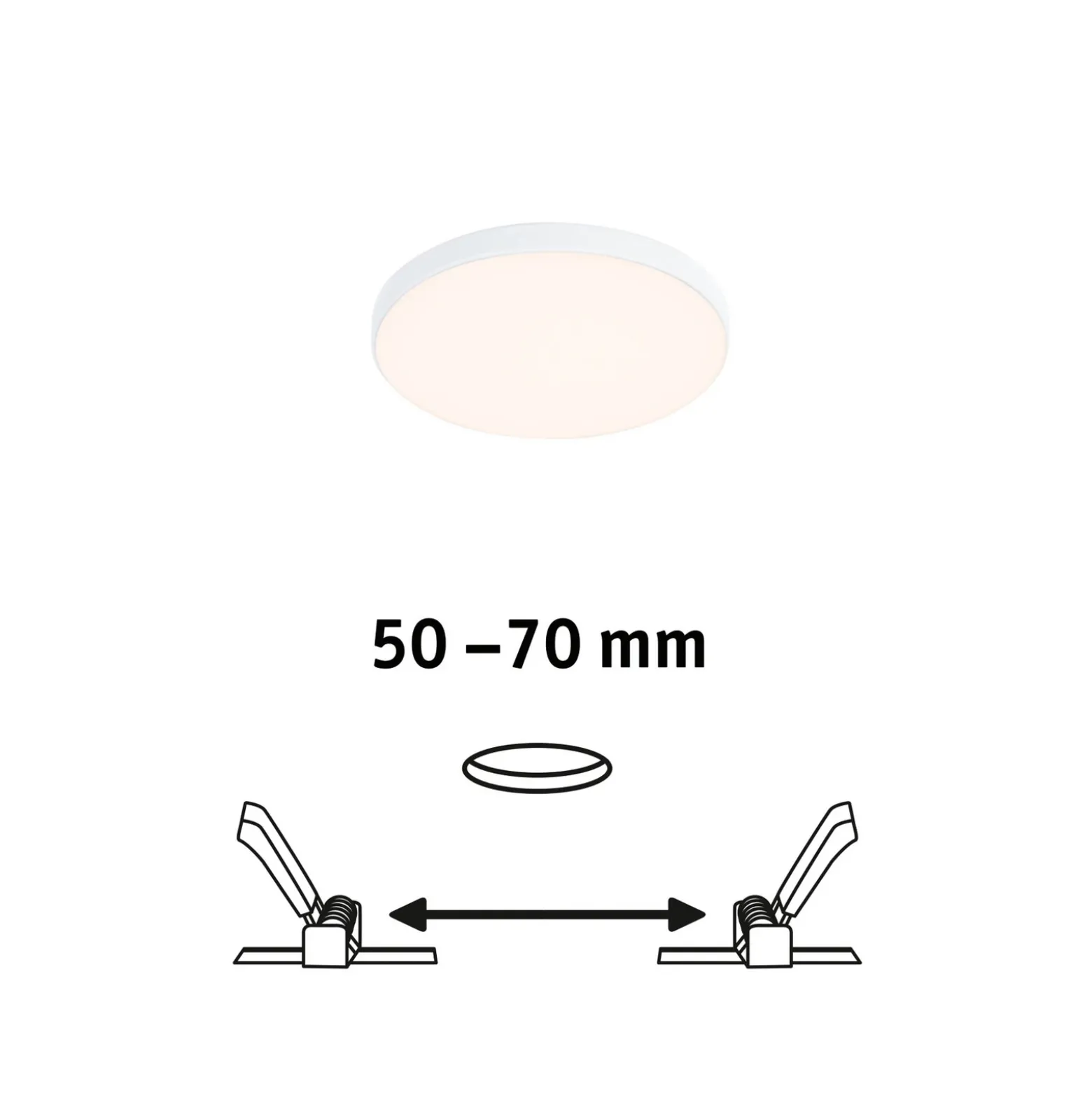 Paulmann Veluna Edge LED empotrable IP44 3.000K Ø 9cm