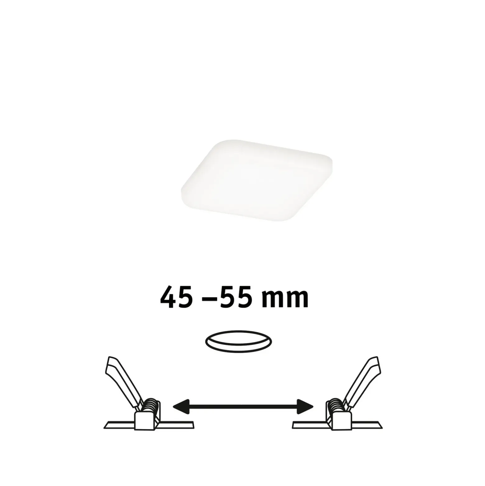 Paulmann Veluna empotrada LED 4.000K 7,5x7,5