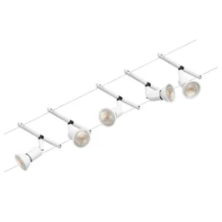 Paulmann Wire Salt sobre cable, 5 luces 5m blanco