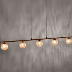 Paul Neuhaus lámpara colgante Greta, 132 cm, 5 luces, metal, G9