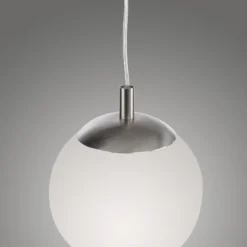 Paul Neuhaus Lámpara colgante Bolo, pantalla de cristal, Ø 20cm