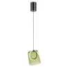 Paul Neuhaus lámpara colgante LED Zula, verde, Ø 15 cm, cristal