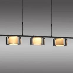 Paul Neuhaus lámpara colgante LED Rika, 119 cm, cristal, atenuable