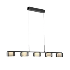 Paul Neuhaus lámpara colgante LED Rika, 119 cm, cristal, atenuable