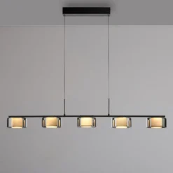 Paul Neuhaus lámpara colgante LED Rika, 119 cm, cristal, atenuable