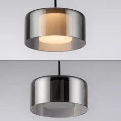 Paul Neuhaus Lámpara colgante LED Rika, 71 cm, cristal, atenuable