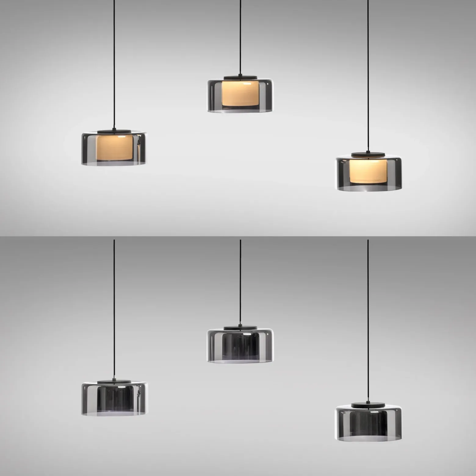 Paul Neuhaus Lámpara colgante LED Rika, 71 cm, cristal, atenuable