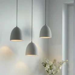 Paul Neuhaus lámpara colgante Eton, 3 luces, 100 cm, hormigón, G9
