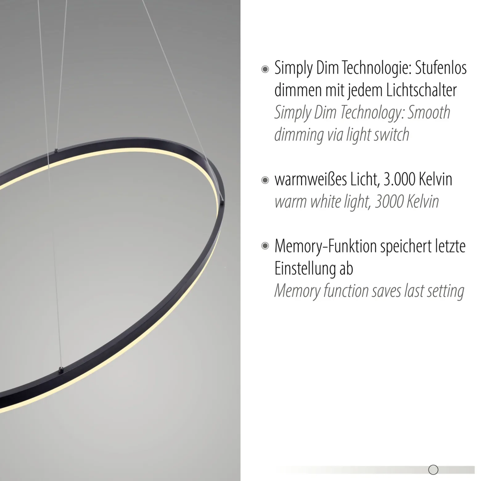 Paul Neuhaus lámpara colgante LED Titus, 118x56cm, CCT, atenuable
