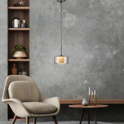 Paul Neuhaus lámpara colgante LED Rika, Ø 15 cm, cristal, atenuable