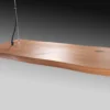Paul Neuhaus lámpara colgante LED Palma, madera, CCT, atenuable, 120cm