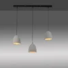 Paul Neuhaus lámpara colgante Eton, 3 luces, 100 cm, hormigón, G9