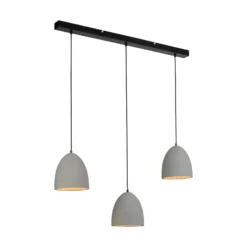 Paul Neuhaus lámpara colgante Eton, 3 luces, 100 cm, hormigón, G9