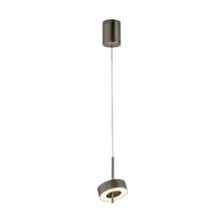 Paul Neuhaus Lámpara colgante SMART+ Q-Rotate marrón oscuro Ø14cm
