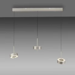 Paul Neuhaus Lámpara colgante SMART+ Q-Rotate, aluminio 3 luces.